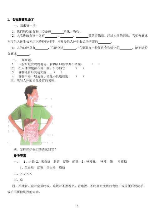 青岛版五年级科学下册各课知识汇总