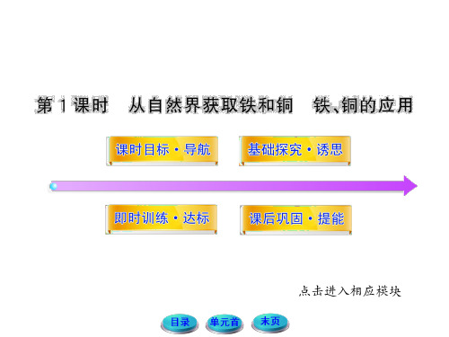 3.2.1从自然界获取铁和铜 铁和铜的应用(苏教版必修1)