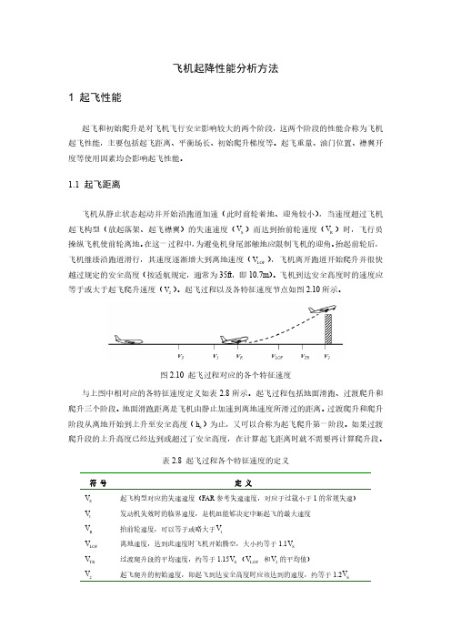 飞机起降性能分析方法1起飞性能