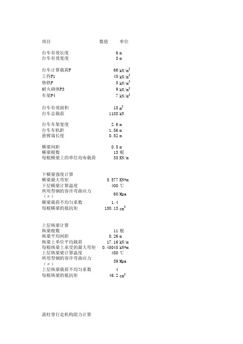 台车结构计算