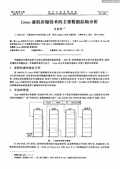 Linux虚拟存储技术的主要数据结构分析