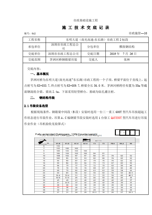 010 钢箱梁吊装技术交底  6-29