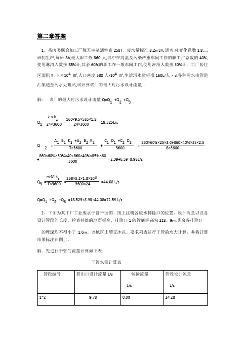 水污染控制工程第四版上册知识点