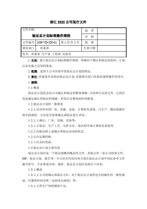 验证总计划