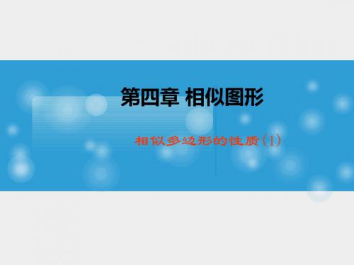 4.8 相似多边形的性质 课件1(北师大版八年级下)