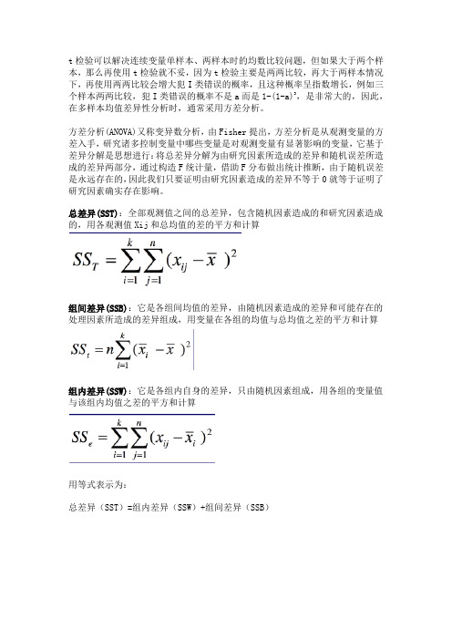 连续型变量的推断性分析——方差分析(1)