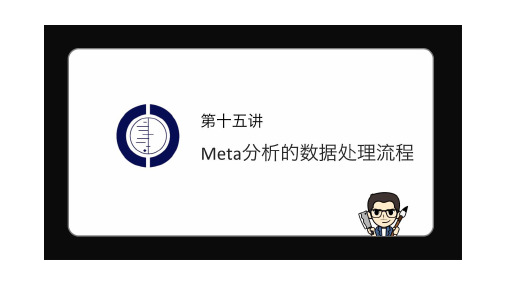 Meta分析的数据处理流程教材