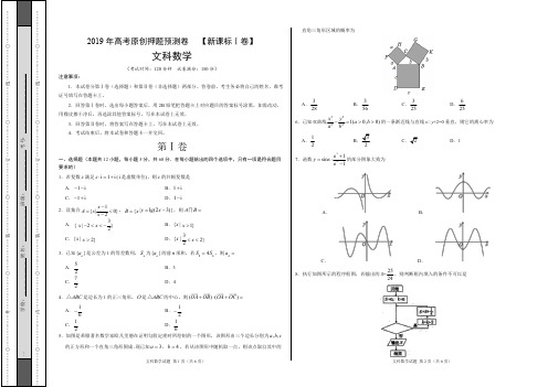 2019衡水高考押题模拟卷文科高考数学