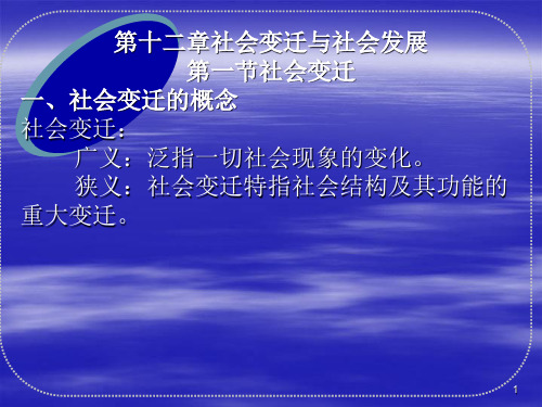 13第十二章社会变迁与社会发展