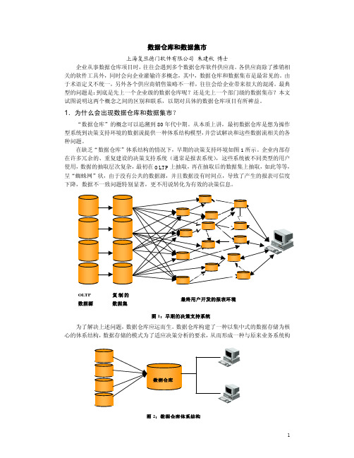 数据仓库和数据集市