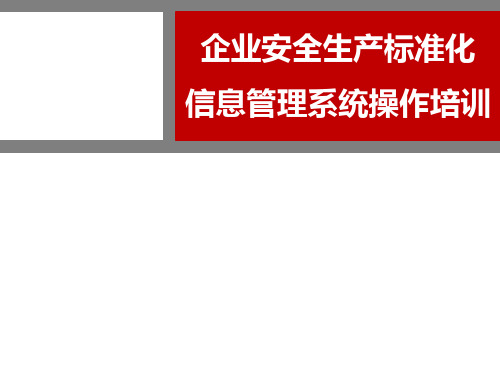 安全标准化系统网上申请操作