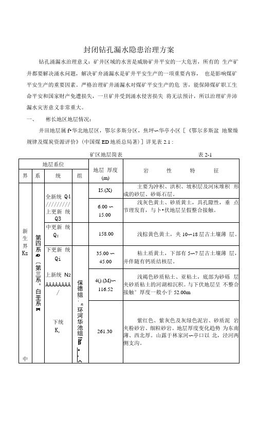 漏水孔治理方案