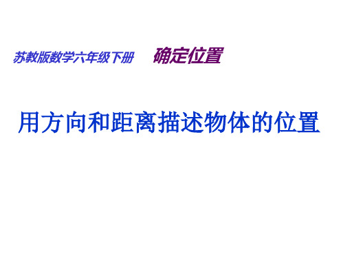 苏教版六年级下册《确定位置》课件