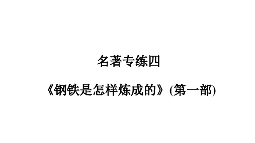 人教统编版八年级下册语文作业课件 第四单元 名著专练四 《钢铁是怎样炼成的》(第一部)