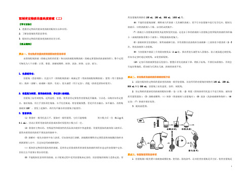 高中化学 1.2 配制一定物质的量浓度的溶液提高知识讲解学案 新人教版