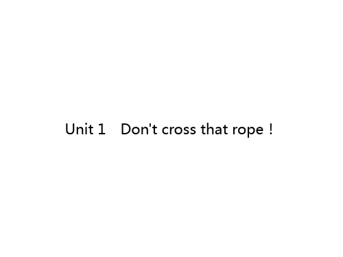 2018年秋九年级英语上册外研版课件：Module 5 Unit 1 Don't cross that rope! (共23张PPT)