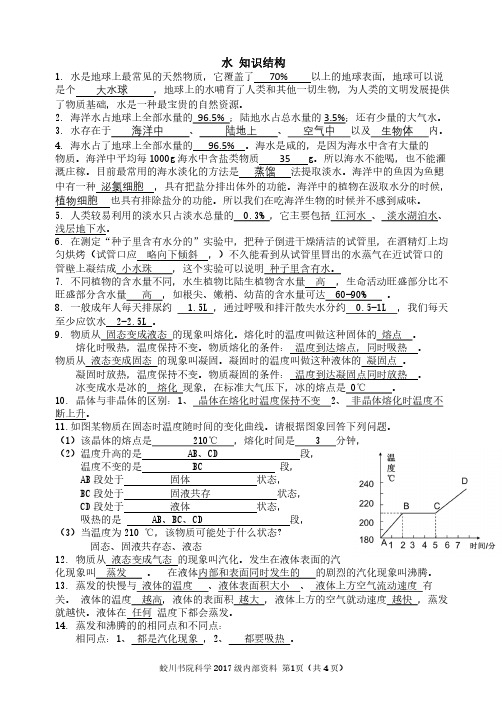 七下1水知识清单答案