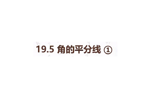 19.5(1)角的平分线