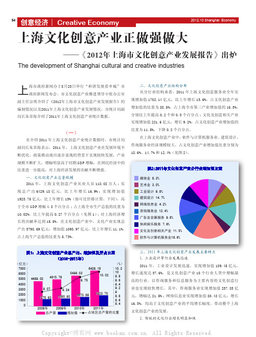 上海文化创意产业正做强做大