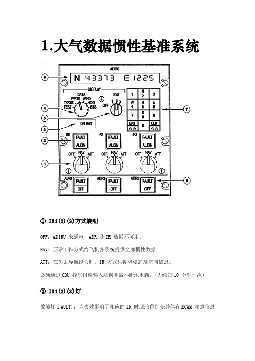 空客飞机A320驾驶舱介绍