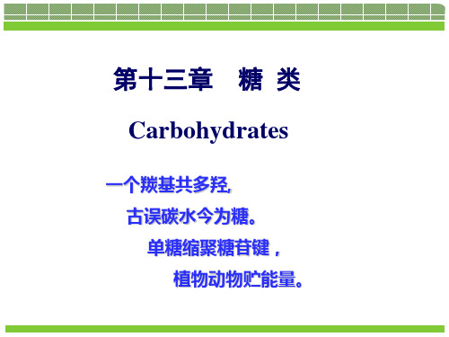 有机化学-第13章 糖类