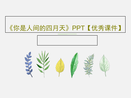 《你是人间的四月天》PPT【优秀课件】38页PPT