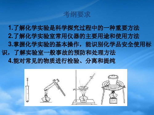 广东省汕头市澄海中学高二化学水平测试复习第2讲实验基础课件