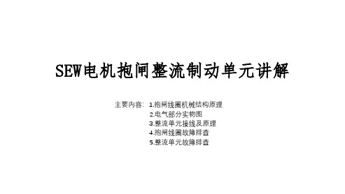 SEW电机抱闸整流制动单元讲解