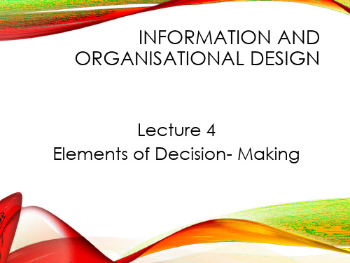 Elements of Decision- Making