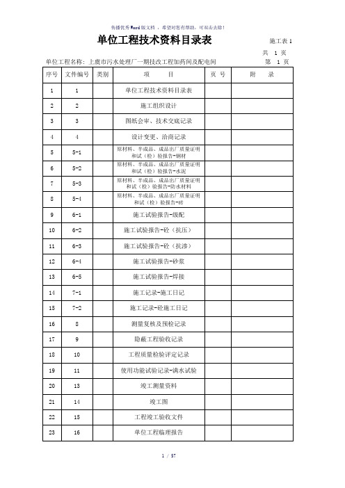 市政资料221空白表格浙江地区