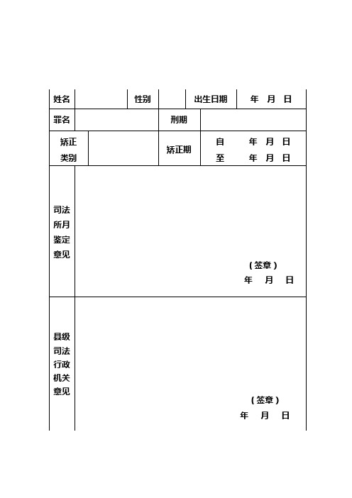 社区娇正人员月考核表