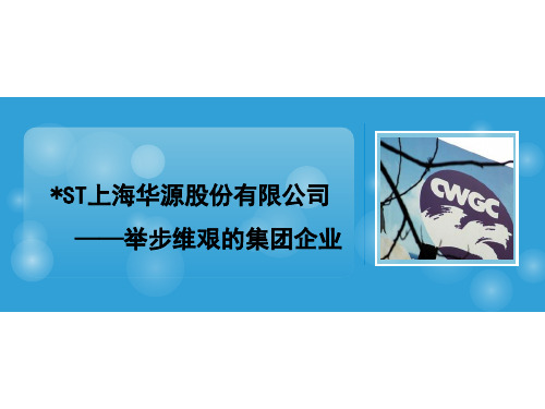 ST上海华源股份有限公司财务管理分析举步维艰的集团企业