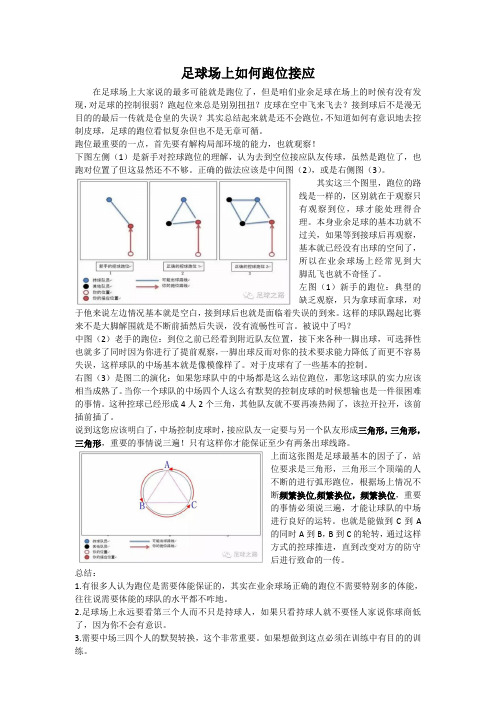 足球场上如何跑位接应