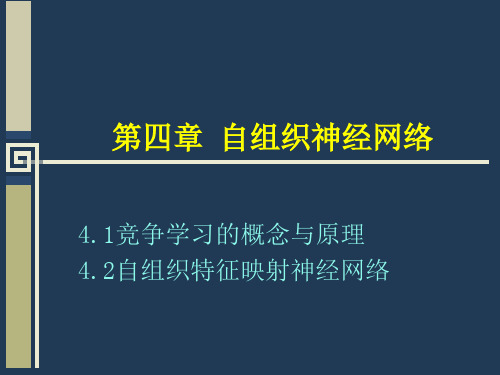 西安交通大学课件智能控制第四章som