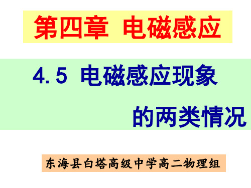 选修3-2 4.5 电磁感应现象的两类情况
