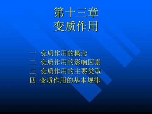 第13章变质作用