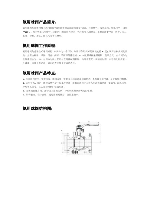 氨用球阀上海思氟阀门有限公司