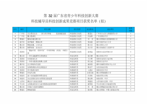 第32届广东省青少年科技创新大赛.doc