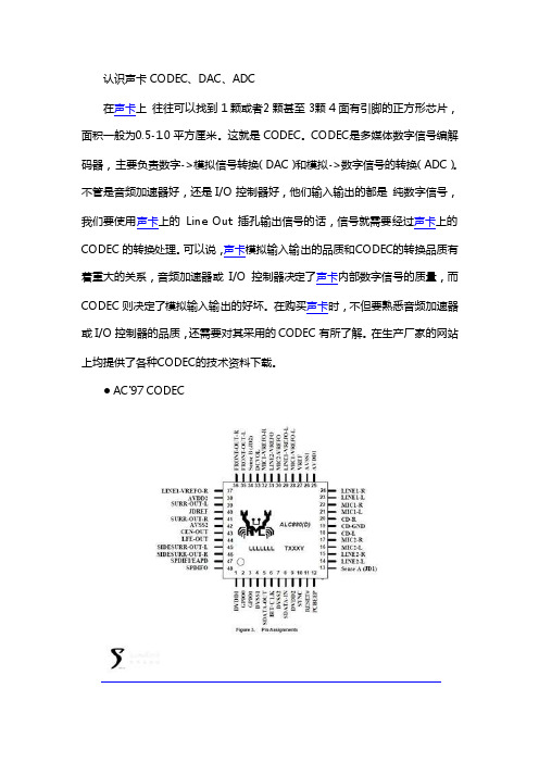 认识声卡CODEC、DAC、ADC