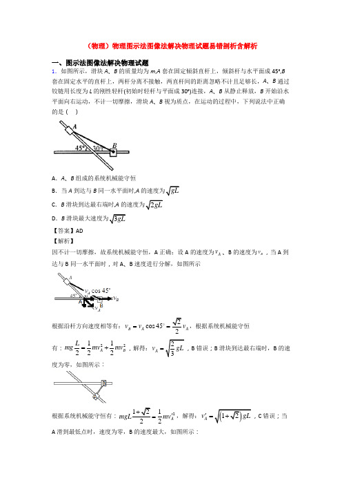 (物理)物理图示法图像法解决物理试题易错剖析含解析