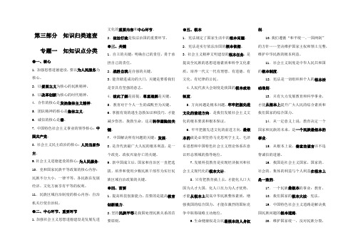 2018年初中思想品德中考核心考点知识归类速查