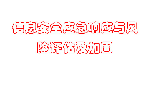 信息安全应急响应与风险评估及加固ppt课件