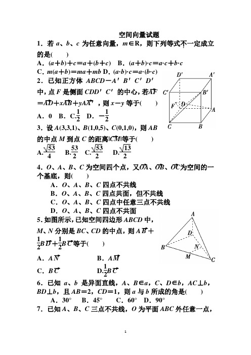 空间向量试题