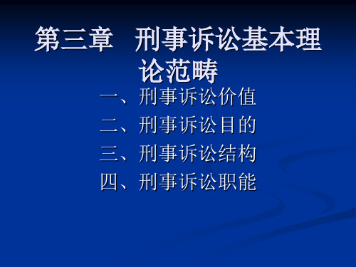 刑事诉讼法    基本理论范畴