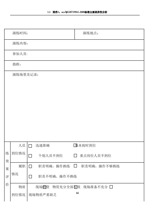 食品安全应急演练记录表格