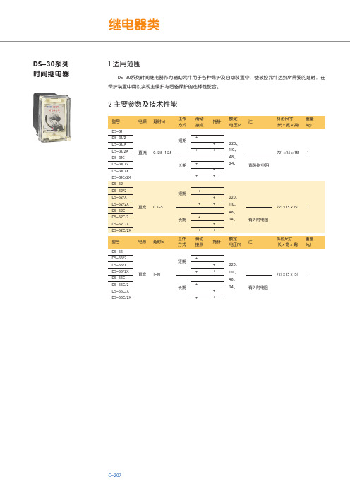 DS-30系列 时间继电器 说明书