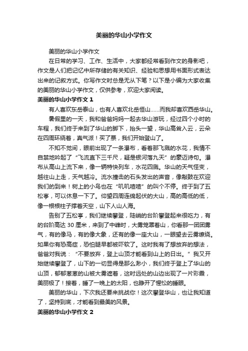 美丽的华山小学作文