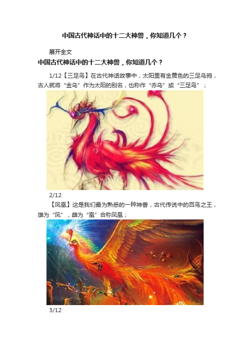 中国古代神话中的十二大神兽，你知道几个？