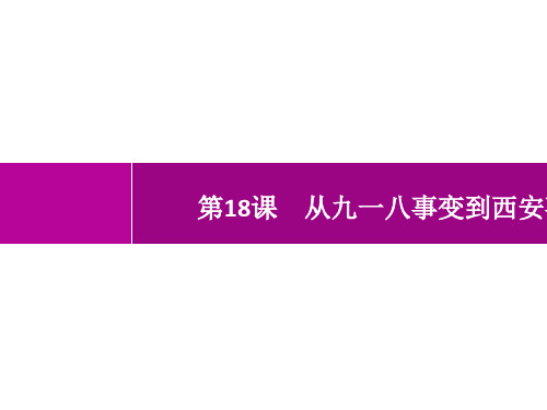 人教版初中历史八年级上册精品教学课件 第6单元 中华民族的抗日战争 第18课 从九一八事变到西安事变