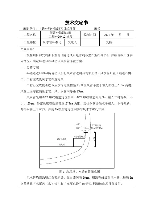 风水管标准化技术交底